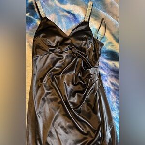 Black silk dress